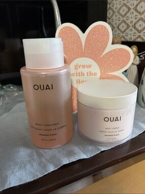 OUAI Melrose Place Body Cleanser & Crème - Pearly Pink Set
